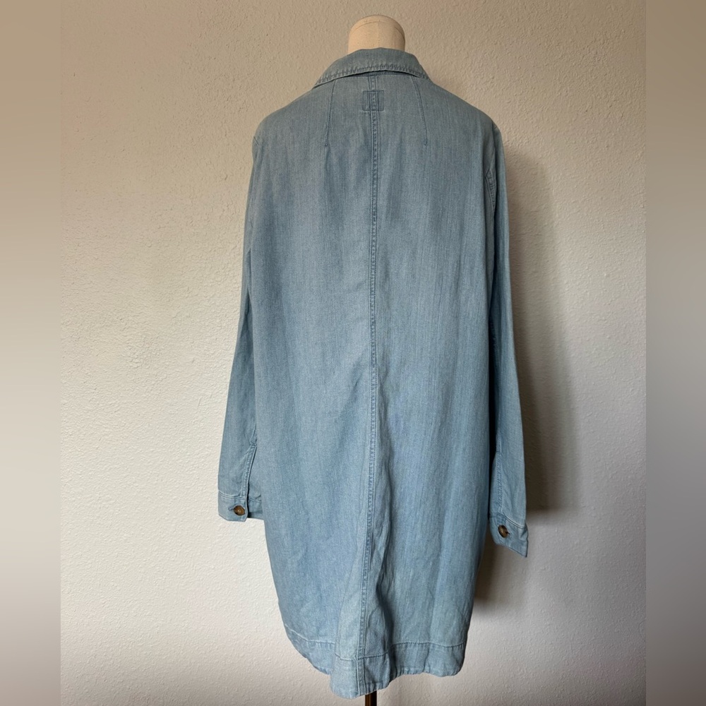 NWT J. Jill Blue Denim Button Front Duster Jacket Somerset Wash size Large Tall - Picture 7 of 15